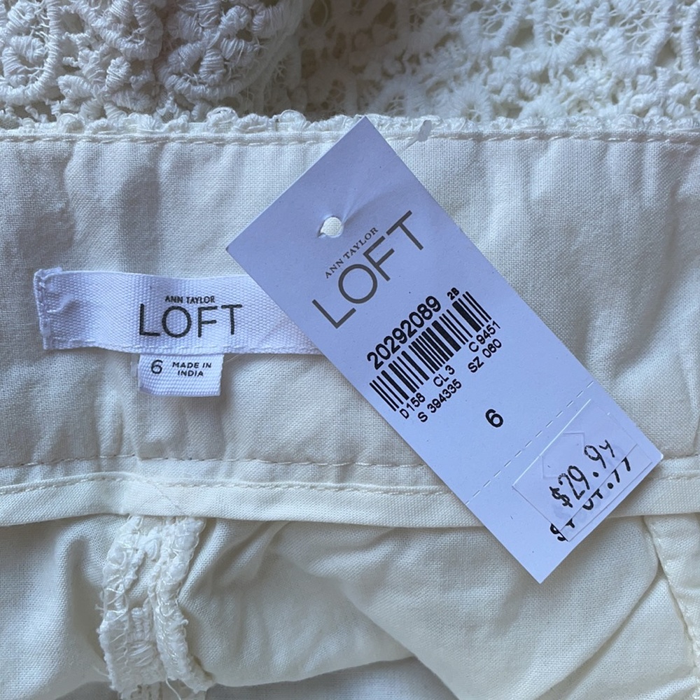 NWT LOFT LACE SHORT, SIZE 6 - Picture 6 of 7